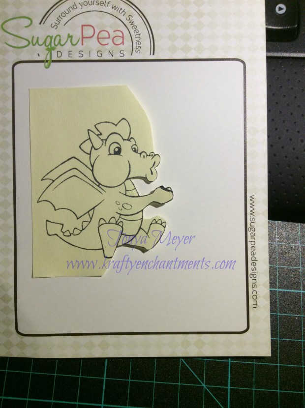 Mask created of dragon from Blow Me Away stamp set