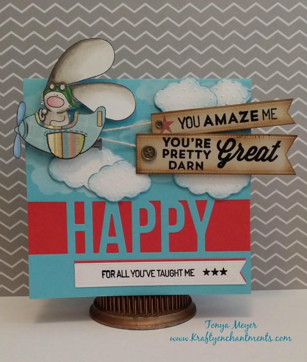 Father's Day card using Takeoff Stamp Set from The Cat's Pajamas