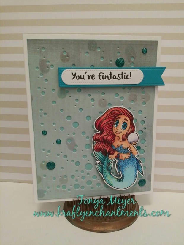 Some Odd Girl Stamps Mermaid Pearl card