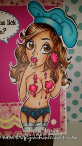 Culinary Claire image from Slinky Tart, colored with Copic markers.