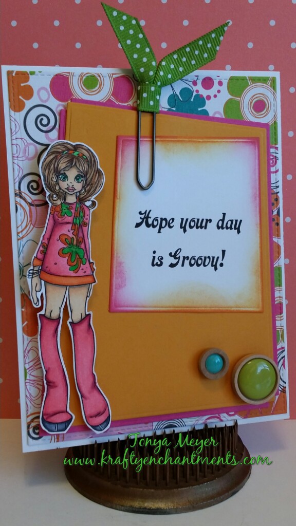 Completed card using Saturated Canary 60's digi image.