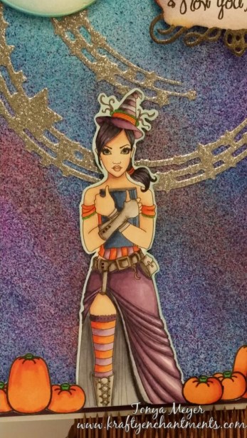 Madelina digital stamp by Nikki Burnette, colored with Copic Markers.