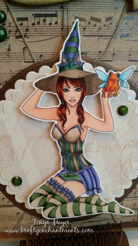 Ashlyn and her frog were colored with Copic Markers 