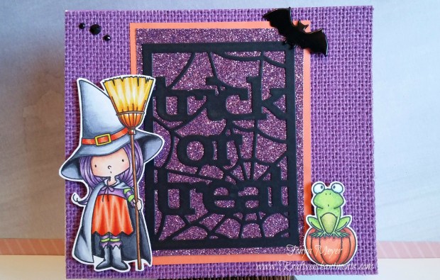 Finished card featuring MFT Stamps, Witch Way is the Candy and MFT Die, Trick or Treat