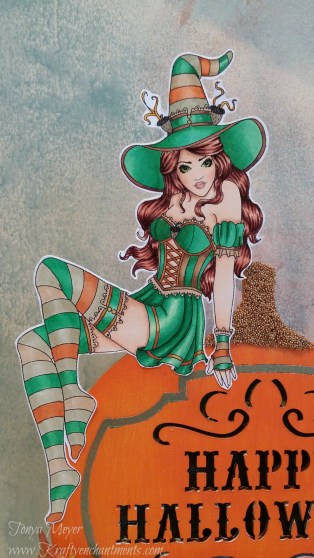 Sydney digi stamp from Spellbinding Stamps by Nikki Burnette. Colored with Copics.