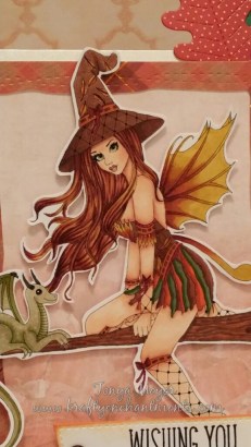 Rowena & her dragon by Spellbinding Stamps. Colored with Copic Markers